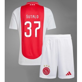 Ajax Josip Sutalo #37 Hjemme skjorte til barn 2024-25 Kortermet (+ korte bukser)